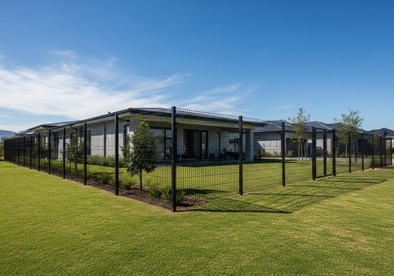 Black Clearview Fencing